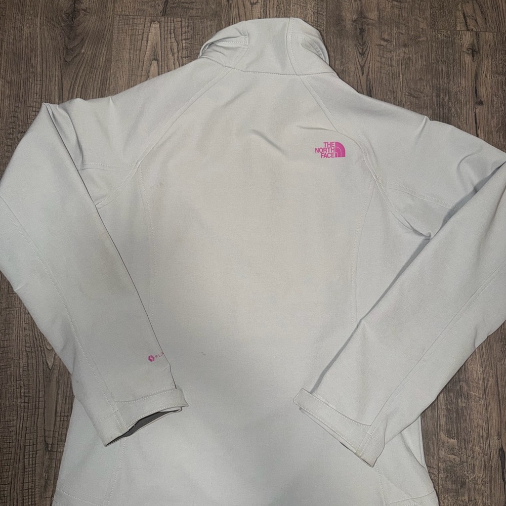 The North Face WindWall Softshell Jacket Womens M Full Zip Mock Neck Gray - Picture 2 of 3